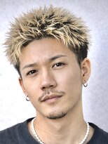 メンズフィール 心斎橋(MEN'S FEEL)&nbsp;ピンパーマスパイキーショートブロンドブリーチ２回