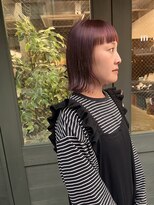 マーシュ(marshu) ブリーチなし!紫多めのボルドーカラー!