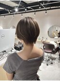 ハンサムショート×ミルクティーベージュ