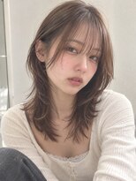 エクラ バイ キョウト(eclat by kyoto) 抜け感たっぷり大人ミディアムウルフハッシュカット