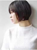 【morio成増/ムラマツ】クールショート夏　スリーク黒髪ボブ　