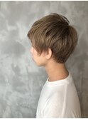 Wカラーでアッシュベージュ
