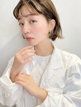 レトン 銀座(leton) Aラインボブ/マロンベージュ/ニュアンスマッシュ[東銀座/銀座]