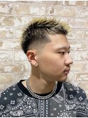 ワイルド/アップバング/セミウエット/短髪/フェード