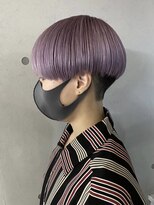 遊人セントラル(CENTRAL)&nbsp;[心斎橋/難波］韓国ピンクラベンダー×ツーブロックマッシュ