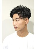 束感刈り上げビジネス七三ツーブロックアップバング340