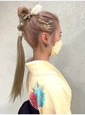 袴×ポニーテールリング