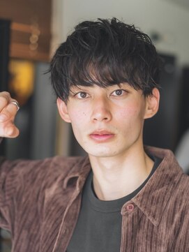 シェノン オム 梅田(CHAINON HOMME) MEN'S HAIR/ナチュラルマッシュ/アッシュブラック/マッシュヘア