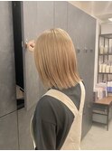 ハイトーンベージュボブケアブリーチ