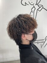 【ツイストスパイラルパーマ】ツーブロック/マッシュウルフ