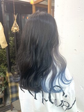 リッカ(RICCA) 【インナーカラー】シルバー×ブルーグラデーションカラー☆