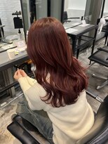 ブリーチ無しダブルカラーチェリーレッド韓国