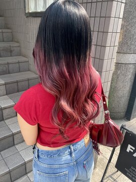 フェイス 石川町 (FACE) 暖色カラー×グラデーション×ハイトーン×デザインカラー