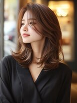 アルトリスト(Altruist Aging×HAIR&SPA)&nbsp;★ダークアッシュ大人ガーリーボブ着物ミディアムレイヤーカット