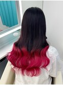 毛先カラー[ネビージュ/黒髪/小顔/新宿]