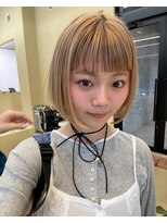 スニュウ(snuw) 似合わせカットボブ小顔カットグレージュミルクティ