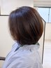 "暗髪→柔らかトーンに"透明感UPの白髪染めリセットケアカラー（ショート）