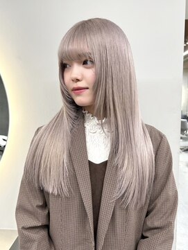 ソル バロール 表参道(SOL .valor) ペールピンクブロンドシルバーホワイトベージュ顔周りレイヤー