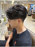 毛流れパーマ