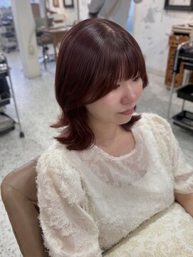 サンバイセライロ 千葉(SAN. by celilo) チェリーレッド 顔周りカット