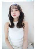 ウェーブイメチェンハッシュカットフルバング似合わせカット