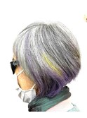 ステートメントカラー　白髪系アクセント