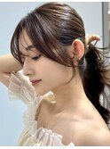 三鷹レイヤーカット韓国ダブルカラー顔周り前髪カットボブ