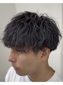 桑名メンズパーマツイストスパイラルパーマッシュウルフカット