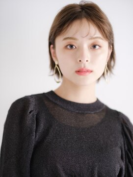 デイジー インデックスヘア 大島店(DAISY index hair) バレイヤージュアッシュカラーツヤ感ノーブル前下がりショート