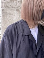 アルカナ 明治神宮前原宿(ARCANA)&nbsp;bob 切りっぱなしボブ　ベージュカラー　ケアブリーチ