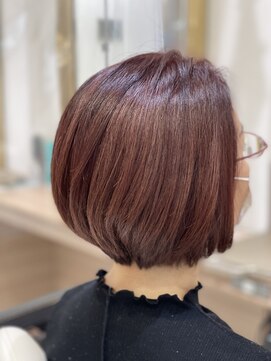 アッシュ 稲田堤店(Ash) グレイカラー×ピンクボブ