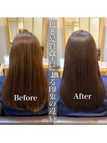 ジーナ 船橋(Zina)&nbsp;艶と色の印象を変えて垢ぬける☆Zina石井