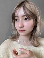 【PARK】抜け感シアベージュ×外ハネミディ