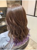 スモーキ―グレージュ×ムラサキ