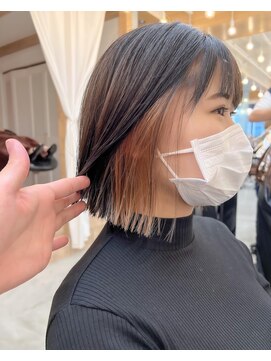 ロンドアジュール 横浜(Lond azur) 【阿部もえる】イヤリングカラーとボブ