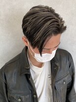 アース 前橋店(HAIR&MAKE EARTH)&nbsp;ベージュハイライトメッシュケアブリーチ刈り上げ