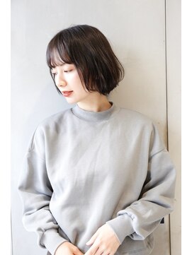 ガリカ 蔵前(Gallica) 【竹之内蔵人】艶感黒髮丸みボブ/小顔ライン/大人かわいいボブ