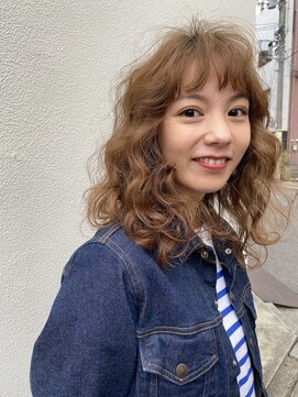 レター(LETTER) セミロング/パーマ/アッシュベージュ