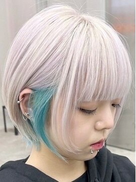 ウィコ 新宿(WICO) white lavender×inner turquoise [新宿駅/美髪/ピンクブラウン]