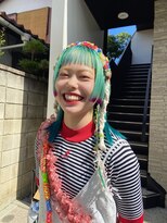 ヴァーディ オモテサンドウ(Vardy omotesando)&nbsp;ミントグリーン・裾カラー・エンドカラー