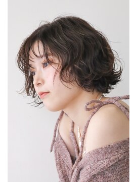 シスタ(SISTA) ミニボブウェーブパーマ大人ボブ/ピンクブラウン【自由が丘】