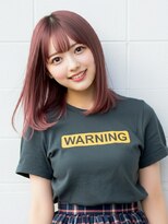 ファクトリーファイブ(Factory5) 小顔ボブミディアムピンク20代30代40代くびれミディ韓国ヘア