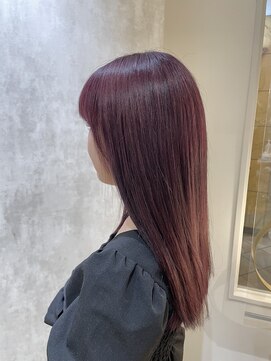 フィゼル あべのルシアス店(Aujua fizelle) 色落ちまで綺麗なボルドーカラー　＊佐藤　空