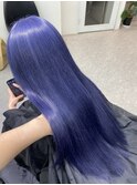 イメチェン/ホワイトブロンド/外ハネボブ/美髪/渋谷