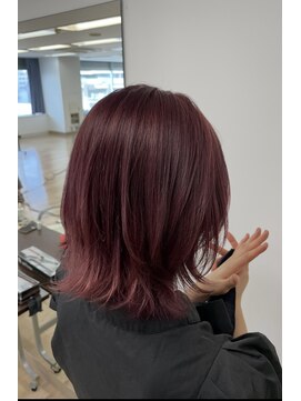 エース 朝霞店(Ace) ブリーチなし☆ワインレッドカラー