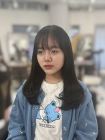 ハピネス 梅田茶屋町店(HAPPINESS)&nbsp;レイヤーカット/髪質改善/暗髪/韓国ヘア/顔まわり/グレージュ