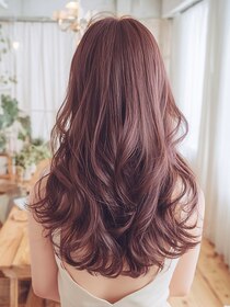 クレビア(CreBiA)&nbsp;艶髪ウェーブ/髪質改善/透明感カラー/ピンクグレージュ