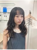 大きめロングパーマ