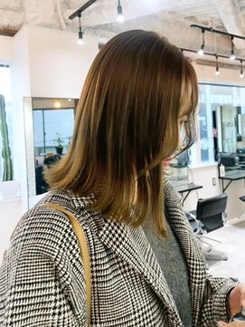 エイス 梅田 中津(Ace) 切りっぱなし　ベージュカラー