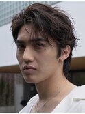 天神大名今泉シャドウパーマメンズカットセンターパート30代眉毛
